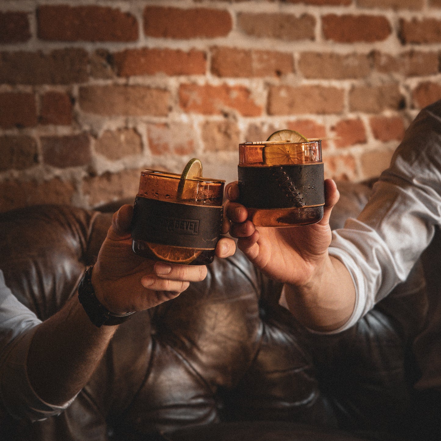 Amber Whiskey Glasses