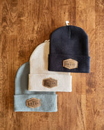 Load image into Gallery viewer, Leather Patch Beanie
