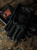 Load image into Gallery viewer, Black Buffalo Leather Riding Gloves
